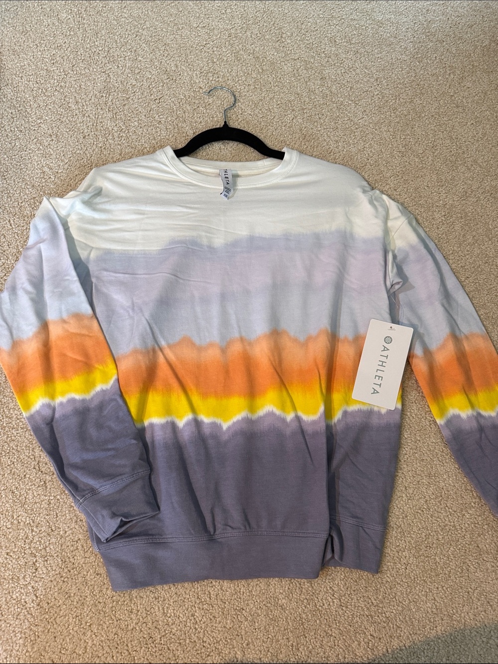 Athleta women Tie-Dye Crewneck Sweater